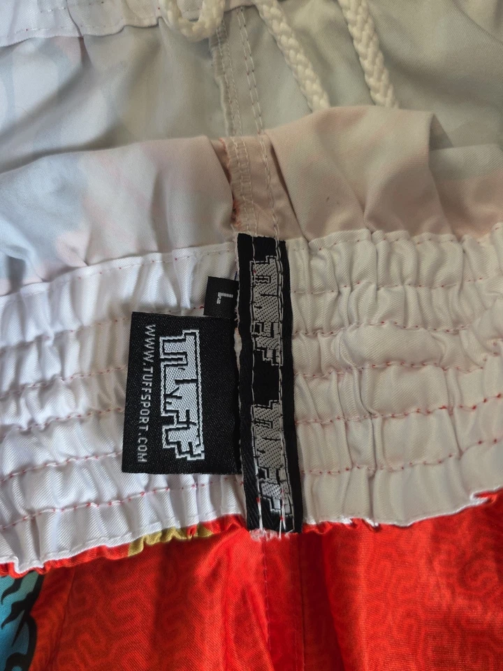 Pantalones Cortos Tuff Boxing Muay Thai Estilo Retro Micro Tela Blanco Tigre Talla L Foto 3 de 4