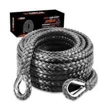 YUNPEAK Winch Rope Extension, 1/2'' x 50ft 32,500Lbs Synthetic Winch Extensio...