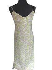Zara Floral Print Satin-Style Slip Dress, Size L