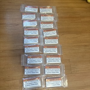Solar Label Warning Turn off PV Prior to… Vinyl👉 18 packs of 25 each total 450 
