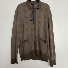 Ben Sherman Men  s Canteen Cardigan Brown Size XL