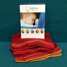 Dolcino Baby Sling w/ Manual Gently Used Red Linen Sling w/ Stripes