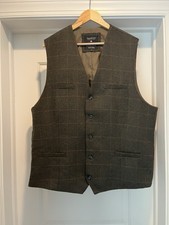 Emerald Isle Weaving Wool Touch Plaid Vest Size 56 - US XXL