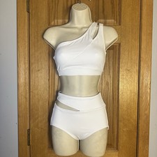 The line up Pro Cheer Dance NFL NBA NHL 2Pc White Keyhole Audition Set XSA
