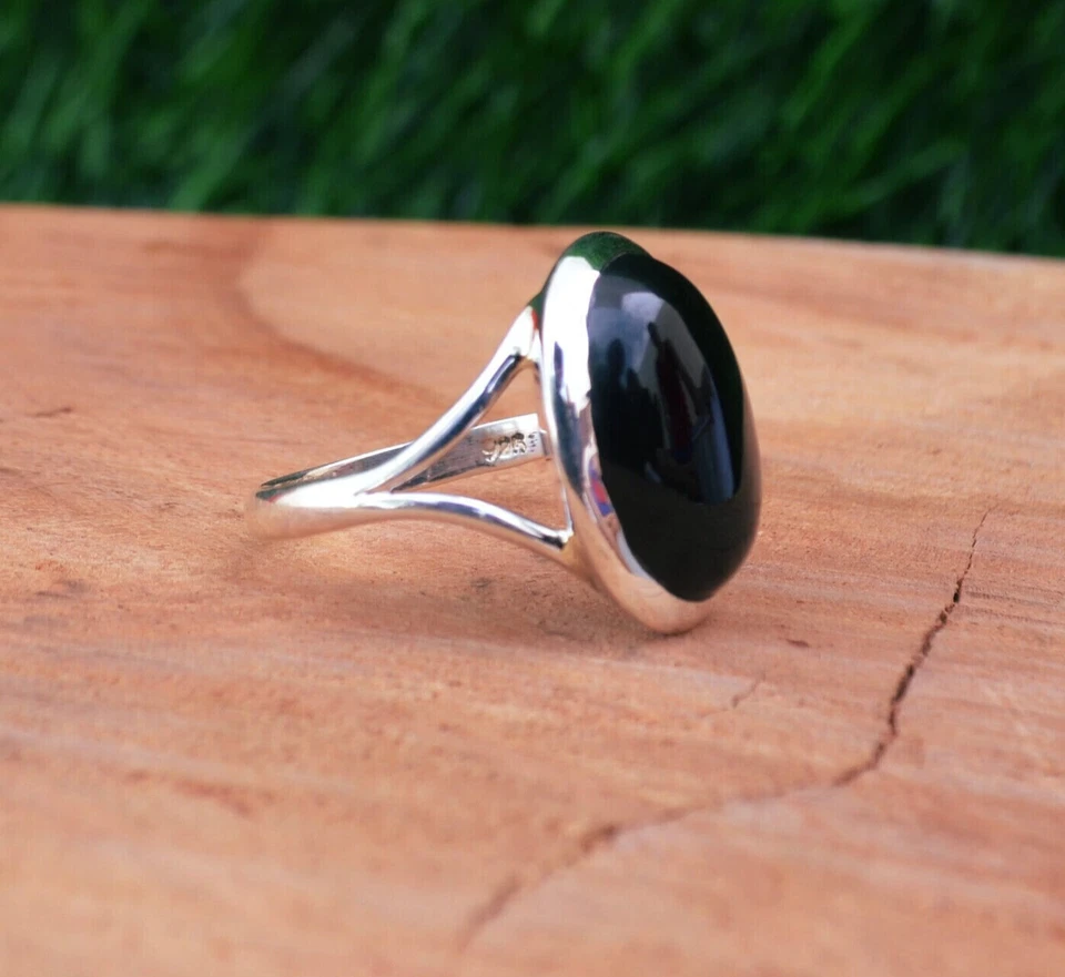 Anillo de plata de ley 925 anillo de piedras preciosas creado en... - Imagen 4 de 4