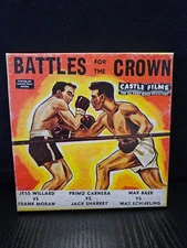 Castle Films 8 mm – Battles for the Crown (Willard/Moran, Carnera/Sharkey, Baer/