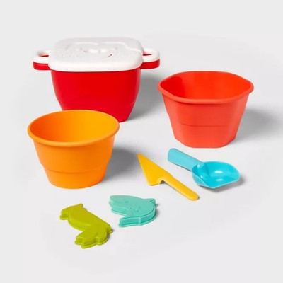 MULTI (ORANGE/YELLOW/RED) - SUN SQUAD MONKEY PLAY COMBO SET SAND TOYS