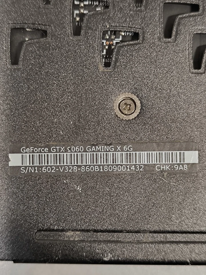 MSI GeForce GTX 1060 GAMING X 6G - Used, Working - Image 3 of 4