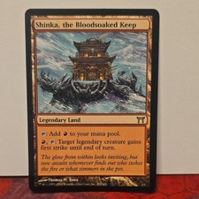 Magic: The Gathering Shinka the Bloodsoaked Keep Legendary Land Rare Kamigawa R…