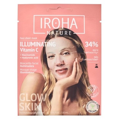 Gesichtsmaske Iroha Nature Vitamin C Hyaluronsäure 15ml Aufhellend Feuchtigkeit
