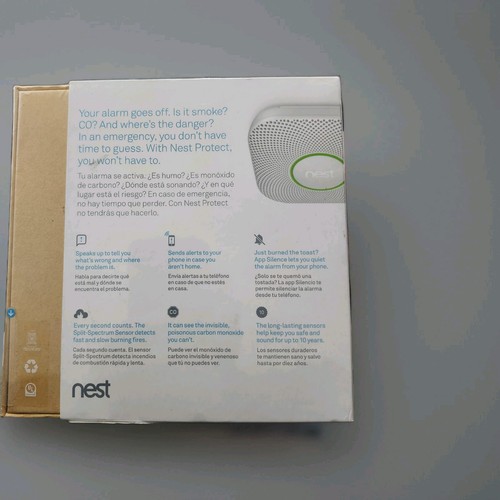 NEU Google Nest Protect Smart Rauchmelder Kohlenmonoxidmelder Batteriebetrieb - Bild 2 von 3