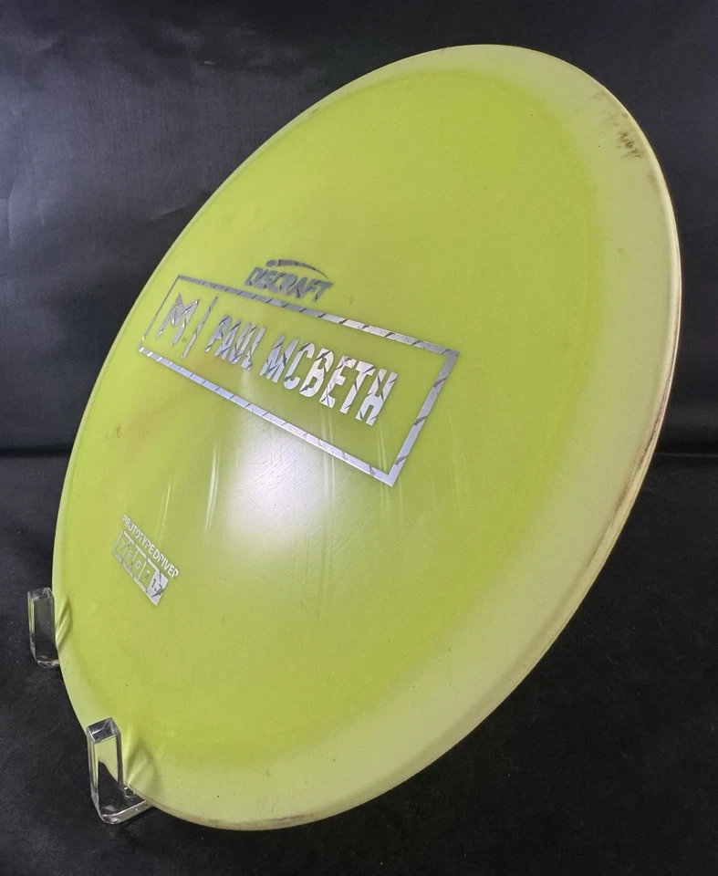 DISCRAFT PAUL MCBETH PROTOTYPE ESP ATHENA DRIVER 172g RARE Yellow DISC GOLF - Image 2 of 4