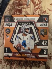 2025 Panini NFL Mosaic Mega Box Football Trading Cards. New Factory Sealed