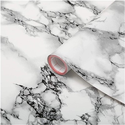 D-C-Fix Marble White Self-Adhesive Film 17''x78'' Roll 3-Pack - Transform Surfaces