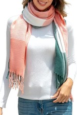 Winter Scarf for Women Warm Tartan Plaid Scarfs Soft Lightweight Long Scarves Fa