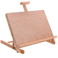 U.S. Art Supply Solid Wood Adjustable Tabletop Artist Studio Easel Drawing Board