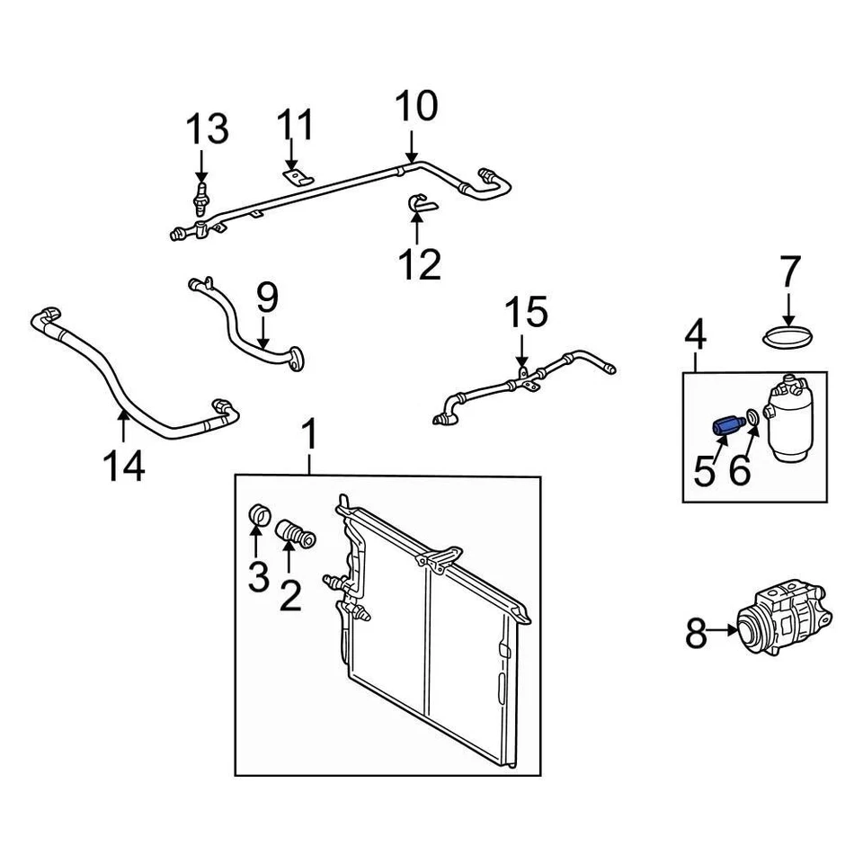 For Mercedes-Benz G65 AMG 16-18 Mercedes-Benz A/C High Side Charging Adapter - Изображение 4 из 4