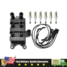 Ignition Coil + Spark plug & Wires For Ford F150 E150 Taurus Mazda Mercury FD498