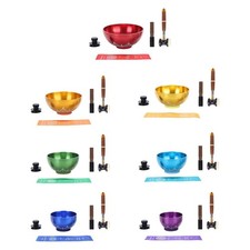 Sing Bowl Set with Wooden Mallet Traditional Art Supplies Creative Sound Bowl