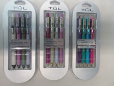 TUL Limited Edition GL Series Metallic Ink Retractable 0.8mm Gel Pens - 12ct NEW