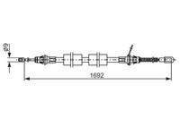 Bosch Bremsseil Seilzug Feststellbremse 1 987 482 925 FüR Chrysler Voyager 4 RG