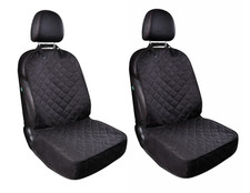 FITS SSANGYONG SPORTS PICK-UP - Front Seat Covers Set Diamond Quilt Black