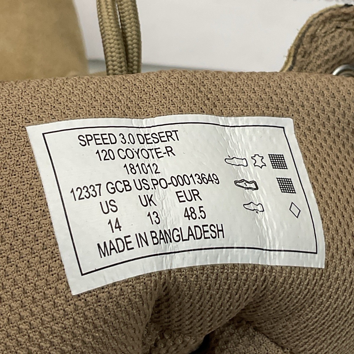 5.11 Tactical Speed 3.0 8” Side Zip Boots 12337 Coyote US 14 | eBay