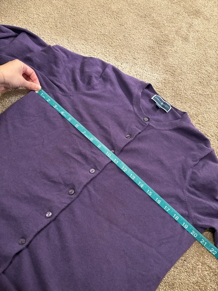 Cárdigan Karen Scott púrpura - para mujer talla grande Foto 4 de 4