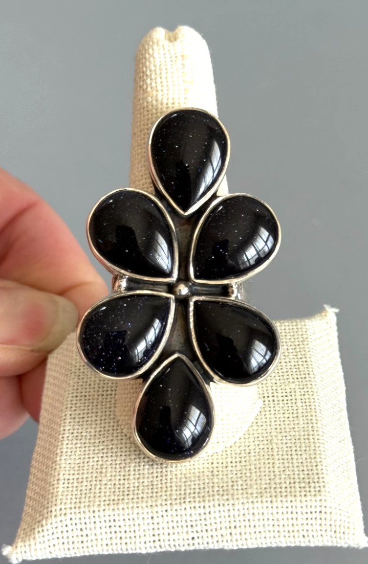 Artisan STATEMENT Sterling Silver BLACK SUNSTONE … - image 6