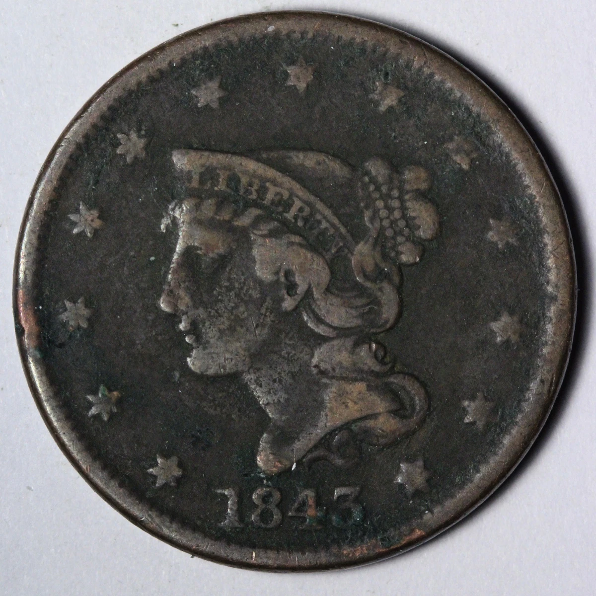 1843 Year Braided Hair Large Cents (1839-1857) for sale | eBay