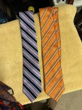 Vesuvio Napoli, Orange  Black Strip Plus An IZOD Purple Blue Strip, Handsome