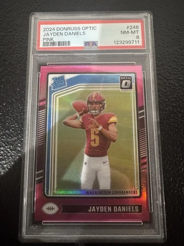 2024 Panini Donruss Optic - Rated Rookie Jayden Daniels #248 Pink Prizm (RC)