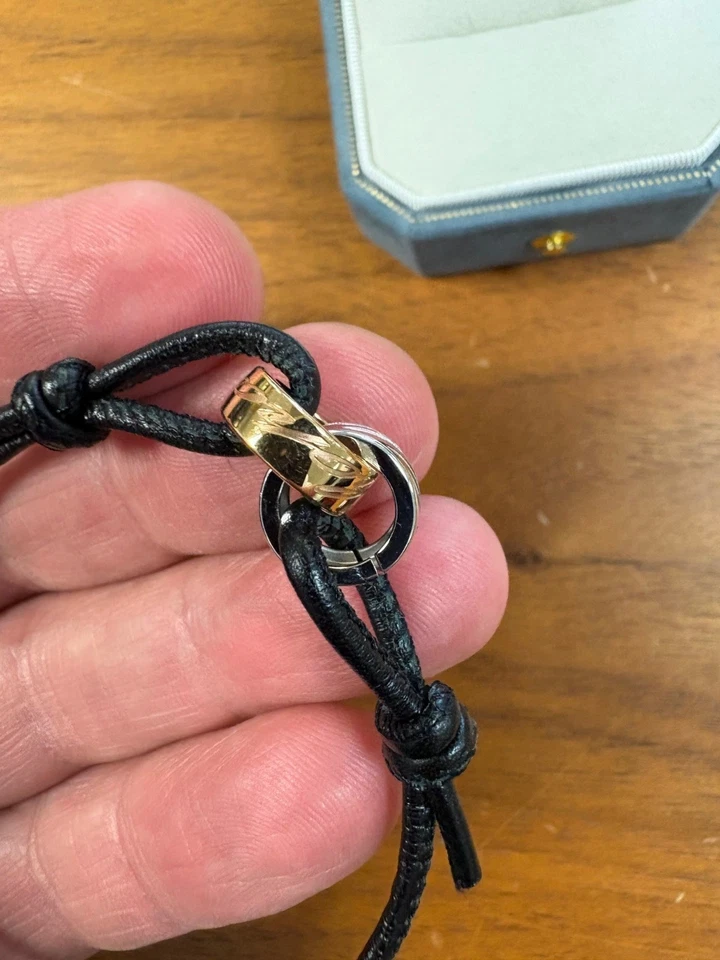 Pulsera Chopard Oro Amarillo 18k y Oro Blanco con Cuero Genuino Foto 2 de 4