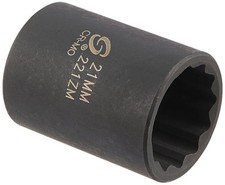 Sunex 221zm 1/2-inch Drive 21-mm 12-point Impact Socket