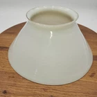 Victorian SLANT White Milk Glass 10" oil tapered  hanging Lamp Shade