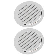 ⁺5 2PCS Round Louvered Air Vent Stainless Steel Marine Grade Rainproof