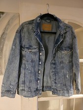 Mens blue denim jacket /&denim By H&M /Distressed Style Mens XS/Ladies Oversized