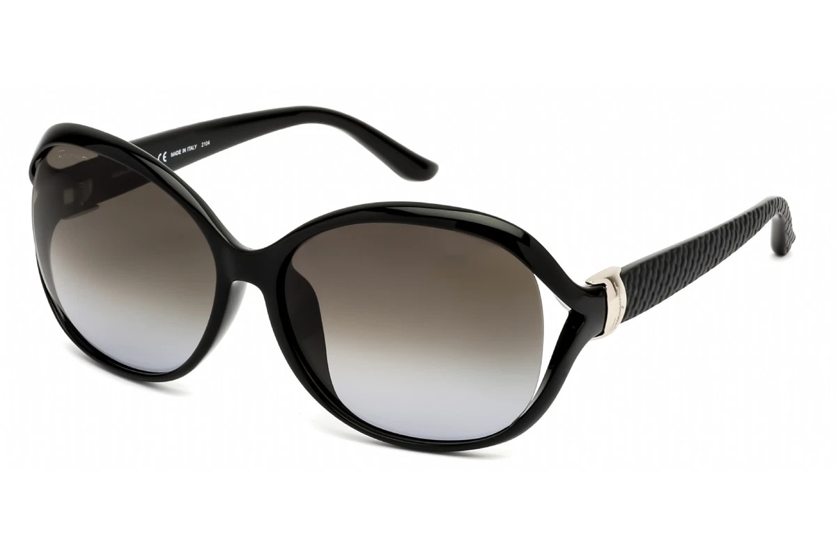 Salvatore Ferragamo Black Oval Sunglasses for Women for sale  display picture 1