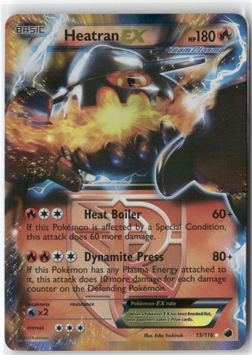 Heatran EX 13/116 Holo Ultra Rare Plasma Freeze Pokemon Near Mint