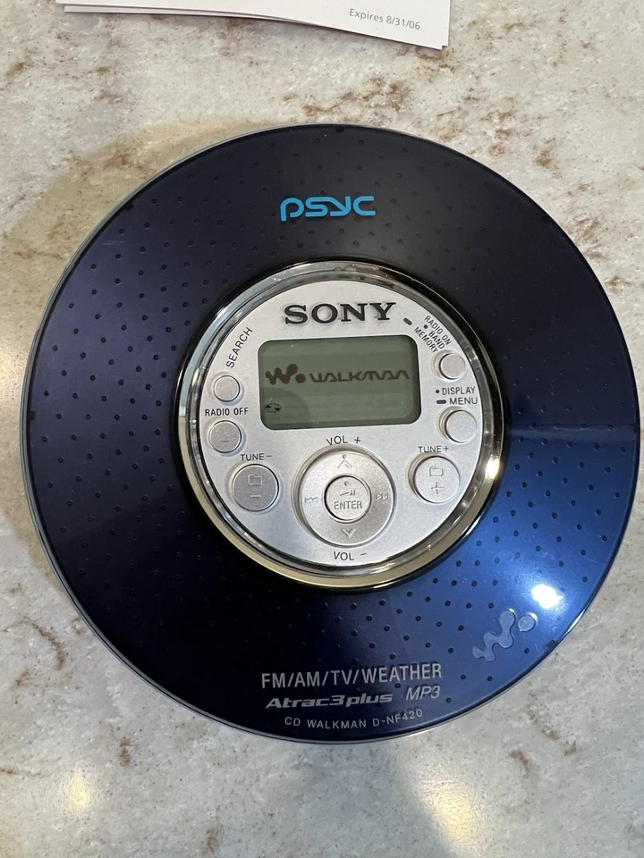 Sony PSYC D-NF420 Atrac3Plus CD MP3 Walkman AM FM TV Weather Radio Works - Image 3 of 4