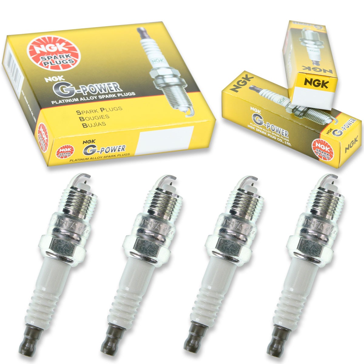 4 pcs NGK G-Power Spark Plugs for 1976-1987 Pontiac Acadian 1.4L 1.6L L4 - pm