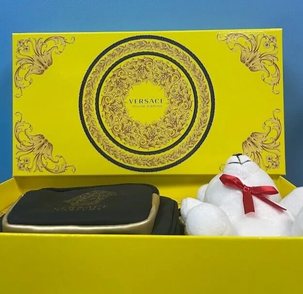 Versace Perfumes Cosméticos Maquillaje Bolsa Estuche Cartera con Oso de Peluche Foto 4 de 4