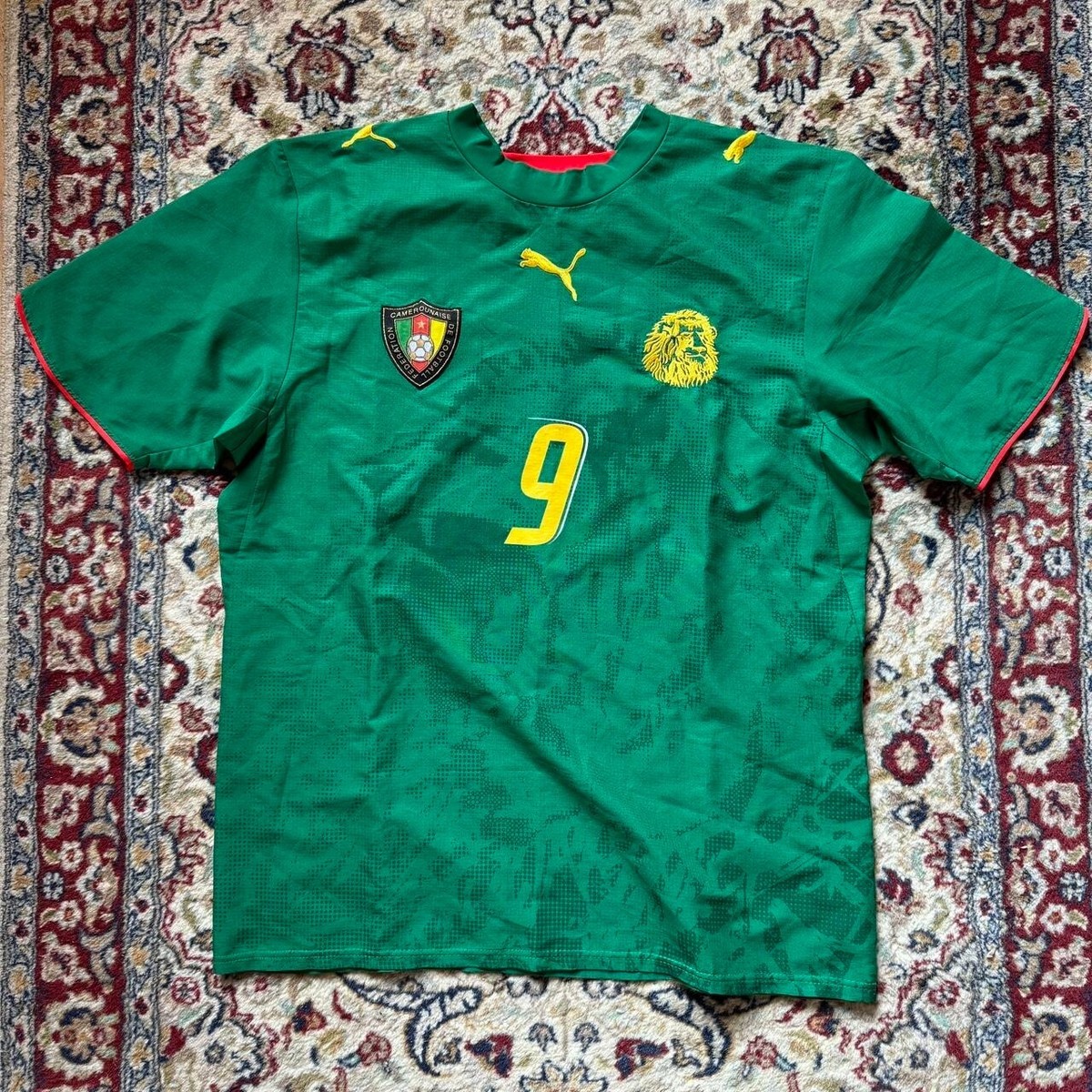 2006 Cameroon National Team No. 9 Samuel Eto'o Eto Football Shirt