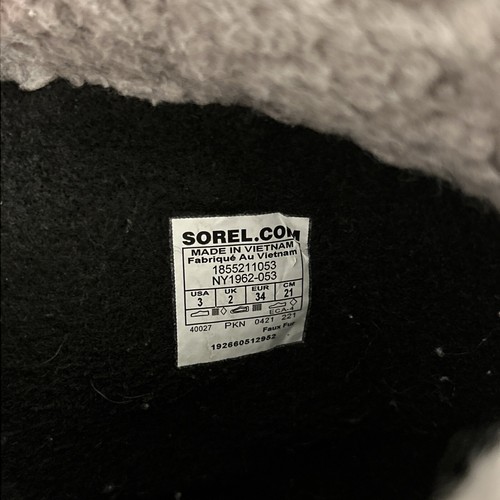 Sorel Yoot Pac Winter Snow Boots NY1962-053 Youth Older Kids Size 3 Gray - Picture 4 of 5