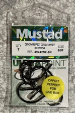 Mustad Demon Perfect Circle 3X Hooks 6/0