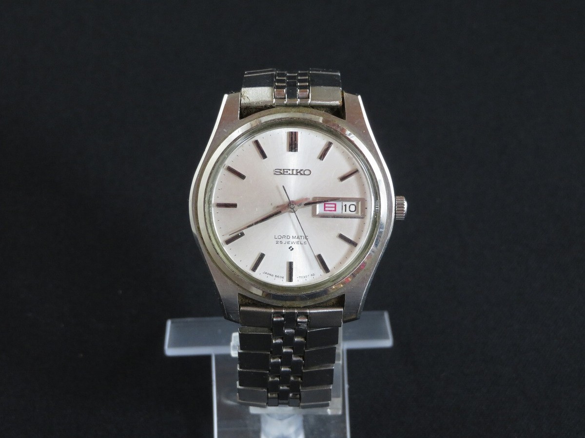 [美品/可動] SEIKO ロードマチック　5606-7030　デイデイト25石 VINTAGE SEIKO LORD MATIC 5606-7030 25 Jewels Automatic Watch