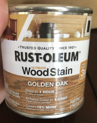 Rust-Oleum #344725  Golden Oak Wood Stain Dries 1 Hour Half Pint 0.54oz-NEW