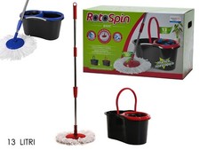 SECCHIO MOCIO ROTO SPIN ROTANTE DOPPIA ROTAZIONE CESTELLO 13L