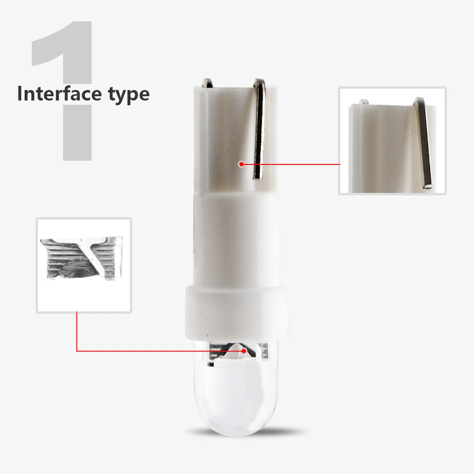 1000Pcs T5 LED Car Interrior Dashboard Light Panel Lamp Instrument Light Bulbs  - Image 2 of 4
