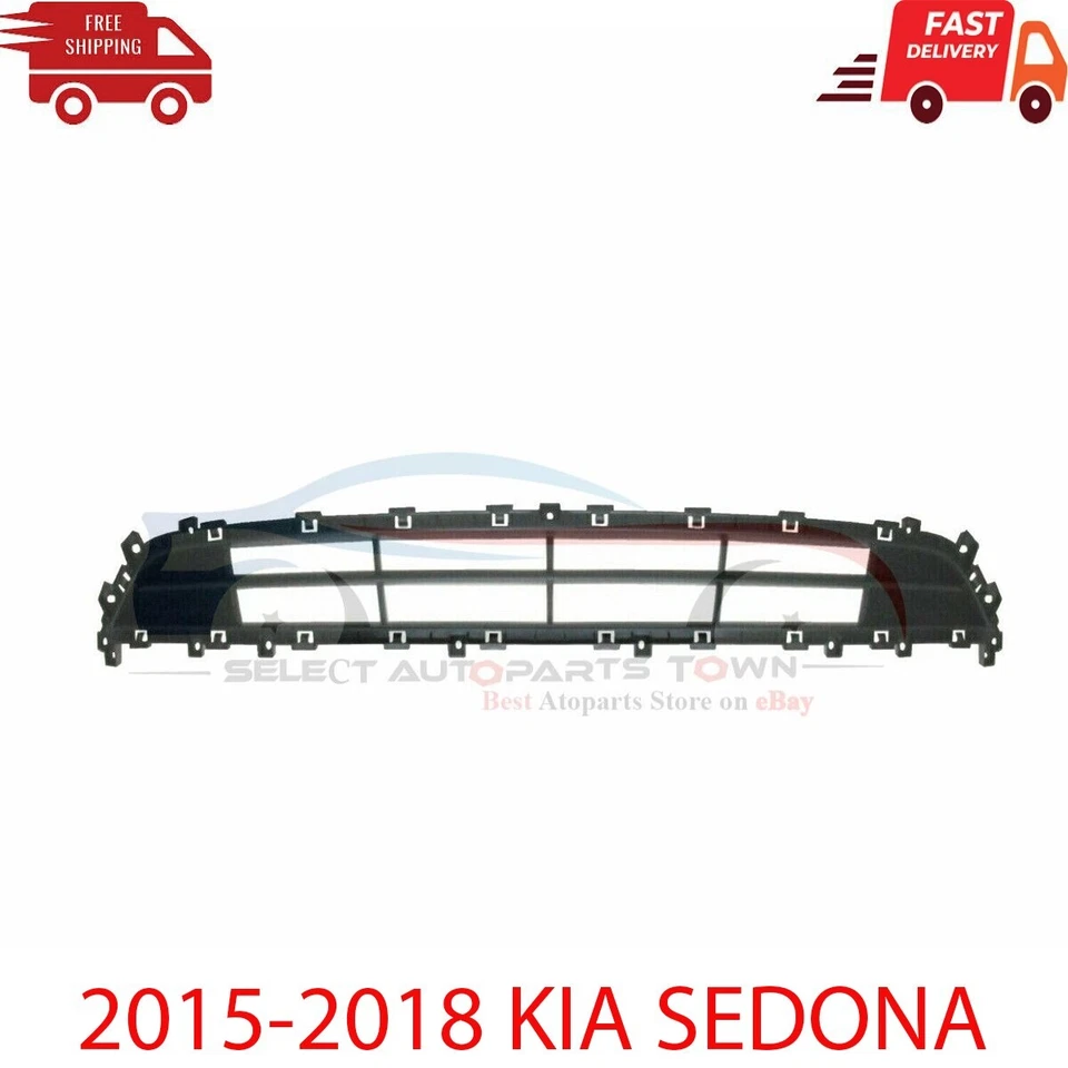 Fits 2015-2018 Kia Sedona New Front Bumper Lower Grille Textured Black Plastic Foto 4 de 4
